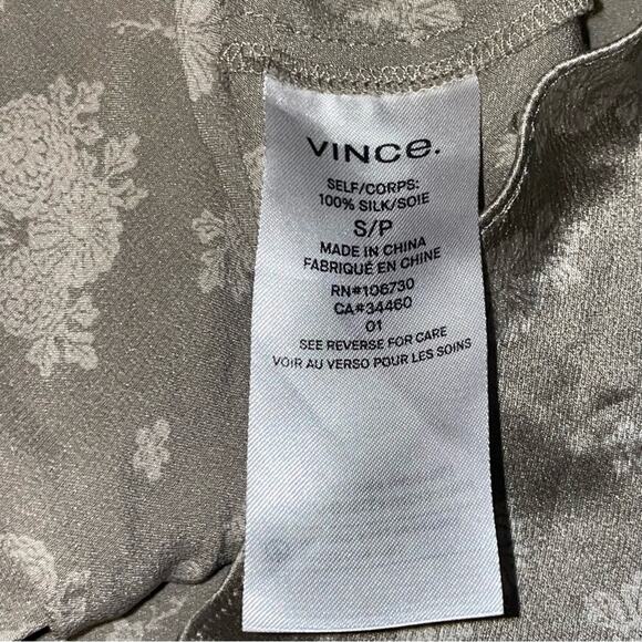 Grey Vince silk slip tank sz SM - Picture 4 of 4